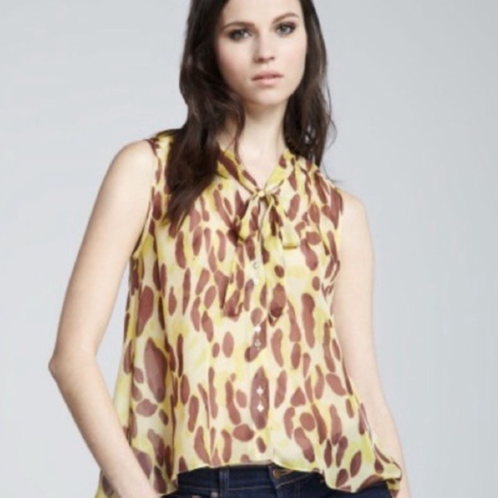 GREAT ELIZABETH & JAMES Print Jamie Silk Shirt